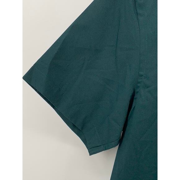 FASHION GALERIA Men's Dark Green Short Sleeve Button-Up Regular-Fit Shirt SZ M - Picture 4 of 8